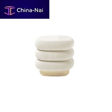 Contemporary stool TURNER velvetash basepolished brass base