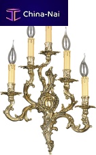 Classic wall light BURL XLindoorbrasscandelabra