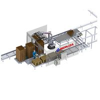 Robotic depalletizer for glass bottlesplastic bottlefor cartons