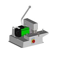 Rotary blade cutting machine M4for rubberfor hosesmanually-controlled