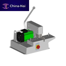 Rotary blade cutting machine M4for rubberfor hosesmanually-controlled