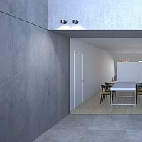 Wall-mounted spotlight WABILEDroundoutdoor