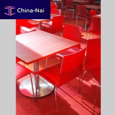 Contemporary table plasticacrylicmetal base