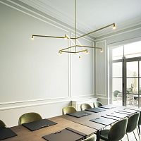 Contemporary chandelier AUSTEREbrasscommercialLED