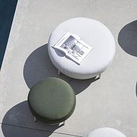 Contemporary pouf Baza water-resistant fabricroundrecyclable