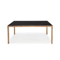 Contemporary table woodenCorian®wooden base