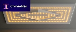 Recessed ceiling shower head DESIGNrectangularrainwith built-in light