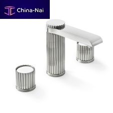 Double-handle washbasin mixer tap 3223countertopbrassbathroom
