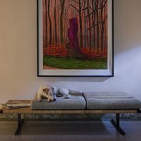Contemporary bench EL RAVALrattanfabricleather