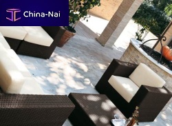 Contemporary armchair BAHIAresin wickergarden