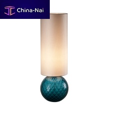 Table lamp BALLOTONblown glassfabriccontemporary