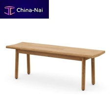 Contemporary bench TIBBOteakwithout backrestwithout armrests