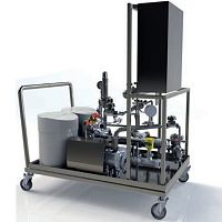 Cleaning station for the pharmaceutical industry compactautomatedCIP
