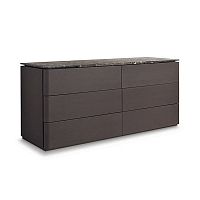 Contemporary chest of drawers LINDOwoodenmarbleby Carlo Marelli