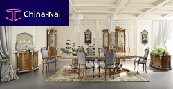 Classic dining table BELLA VITAwoodenrectangularround