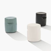 Contemporary side table AZUceramicceramic baseround