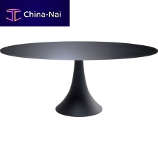 Contemporary dining table Possibilitaceramiclacquered aluminum baseoval