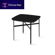Contemporary side table #240oakwalnutsteel base