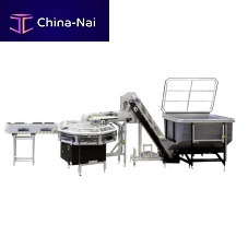 Pre-formed container feeder EasyFEEDbeltfor packaging linescompact