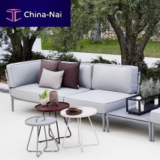 Contemporary fireside chair CONIC : 8438fabricaluminumgray