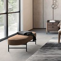 Contemporary upholstered bench SUPERNOVA fabricmetal basebedroom