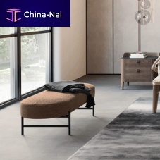 Contemporary upholstered bench SUPERNOVA fabricmetal basebedroom