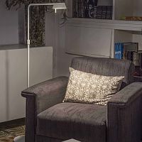 Floor-standing lamp ACADEMYmetalPMMAopal