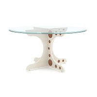 Marble base table MA - MIcontemporaryglassround