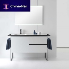 Free-standing washbasin cabinet STRUCTUREoakwengecontemporary