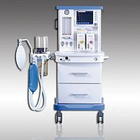 Pediatric anesthesia workstation S6100trolley-mountedwith gas scavenging systemwith electronic gas mixer