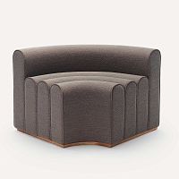 Contemporary upholstered bench Arkad Bfabricwooden basewith backrest