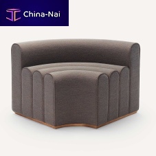 Contemporary upholstered bench Arkad Bfabricwooden basewith backrest