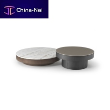 Contemporary coffee table DOTglasswood veneermarble