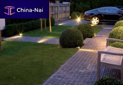 Garden bollard light COURBES OUT : UNOcontemporarymetalLED