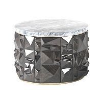Contemporary side table ULYSSE AT 743marblemetal basewooden base