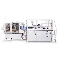 Horizontal injection molding machine for medical device manufacturing
