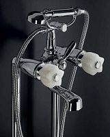 Double-handle shower mixer tap HERMITAGEwall-mountedmetalindoor