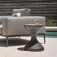 Contemporary side table BELLSteakaluminumpainted aluminum base