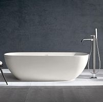 Oval bathtub VITTORIAfree-standingcompositewhite
