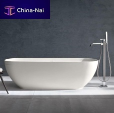 Oval bathtub VITTORIAfree-standingcompositewhite