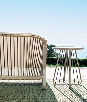 Contemporary side table SallyHPLpainted aluminum baseround