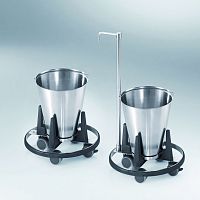 Trolley-mounted surgical basin stand 542 1 seriesstainless steel