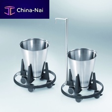 Trolley-mounted surgical basin stand 542 1 seriesstainless steel