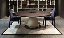 Contemporary table VIRAGEoakround