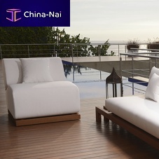 Contemporary fireside chair TRIMMER Sunbrella®acrylic fabricwater-resistant fabric