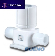 Needle valve shut-offchemical-resistantPTFE