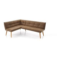 Contemporary upholstered bench BAXXTERfabricleathersolid wood base