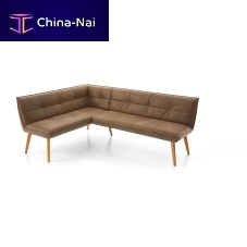 Contemporary upholstered bench BAXXTERfabricleathersolid wood base