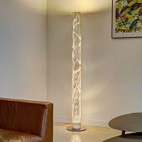 Contemporary light column TALL SPIRAL N�5stainless steelLEDindoor