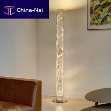 Contemporary light column TALL SPIRAL N�5stainless steelLEDindoor